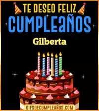 GIF Te deseo Feliz Cumpleaños Gilberta